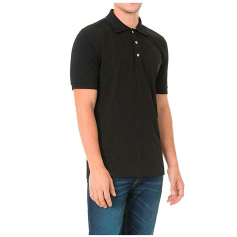 Camiseta polo piqué Negro .